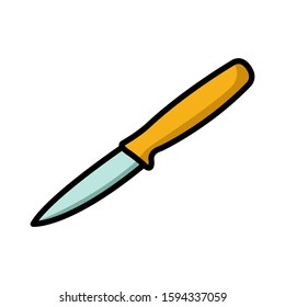 paring knife - kitchen utensils icon vector design template
