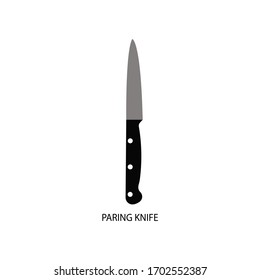 Paring knife - kitchen utensils icon vector design template