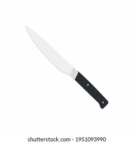 Paring knife, kitchen utensils icon vector design template. Knife, chef, kitchenware, cook preparation concept. Cooking equipment flat cartoon style isolated on white background