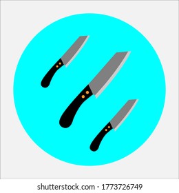 Cuchillo de estacionamiento, muy afilado usado para pelar la fruta, en estilo vectorial.