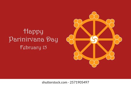 Parinirvana Day, Nirvana Day. Buddhist wheel