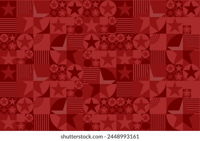 Pariotic tile background composed of stars. Starry background. United States