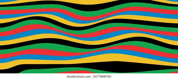 Paris 2024 Olympic Games abstract wavy lines.