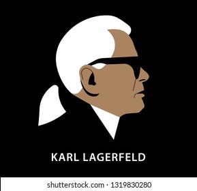 Paris 22 February 2019 Karl Lagerfeld Stock Vector Royalty Free 1319830280
