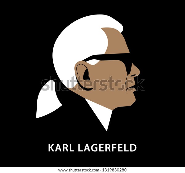 Paris 22 February 19 Karl Lagerfeld Stock Vector Royalty Free