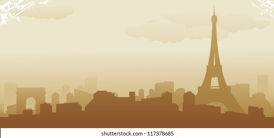 paris abstract skyline