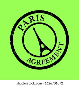 Paris agreement - agreemnt, treaty and deal to protect environment and ecology - fight against climate change and global warming. Vector illlustration.