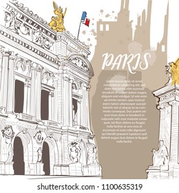 paris background design. paris sketch