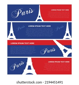 Paris Banner Design. Paris Facebook Cover Template