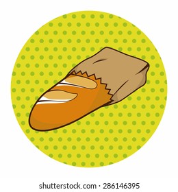 paris bread and milk theme elements vector,eps