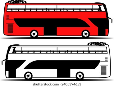 paris bus design vector art