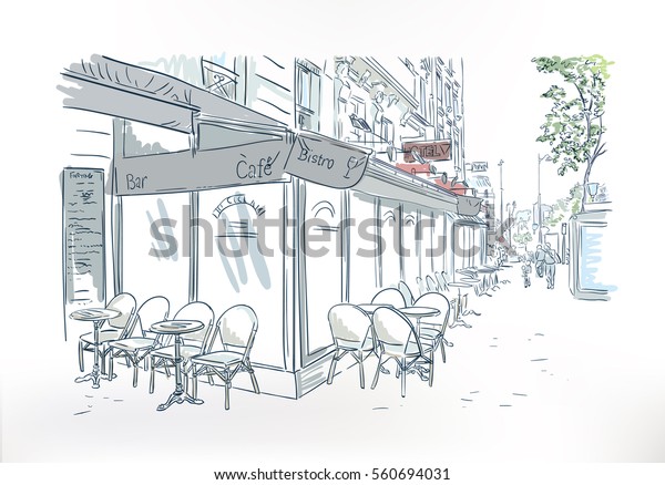 paris cafe outdoor\
sketch vector watercolor