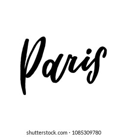 Paris Calligraphy Hand Drawn Vector Illustration Stock Vector (Royalty ...