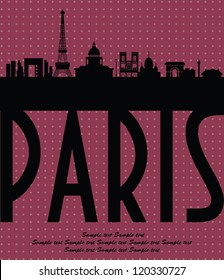 Paris card design. vector illustration