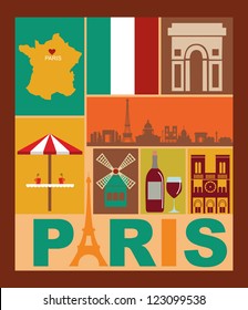 Paris card design. vector illustration