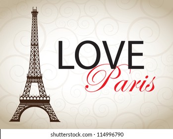 paris cards as symbol love and romance travel