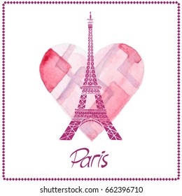 Paris cards as symbol love and romance travel