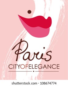 paris city conceptual poster vector illustration eps 10