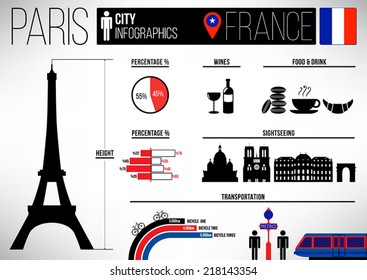 Paris City Infographic Design Template