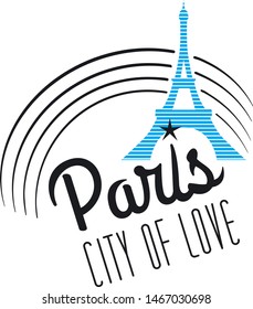 Paris city of love poster illustration