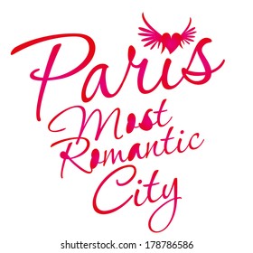 paris city slogan vector art