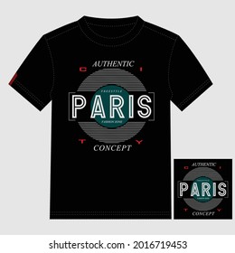 Paris City Text,Lettering Stylish Typography Graphic Stock Vector Illustration Design