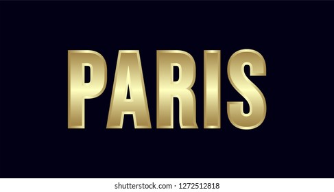 Paris City Typography vector design. Greetings for T-shirt, poster, card and more