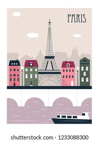 Paris city. Vector