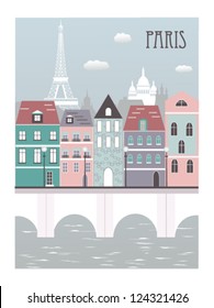 Paris city. Vector