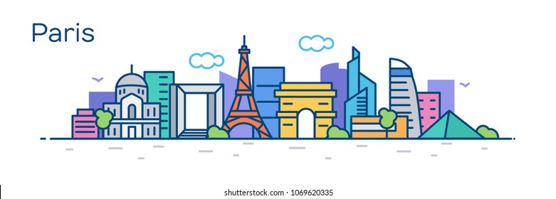 Paris city. Vector illustration