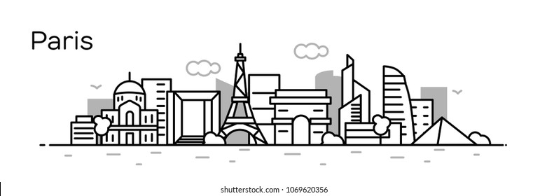Paris city. Vector illustration
