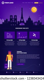 Paris City Webpage Design Template