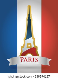 Paris  concept with icons design, vector illustration 10 eps graphic