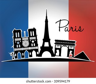 Paris  concept with icons design, vector illustration 10 eps graphic