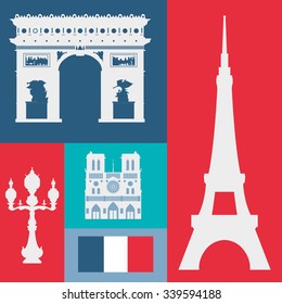 Paris  concept with icons design, vector illustration 10 eps graphic