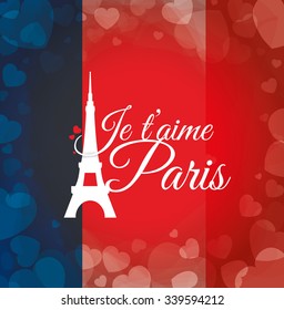 Paris  concept with icons design, vector illustration 10 eps graphic