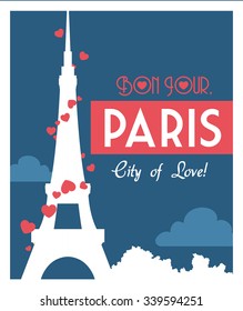 Paris  concept with icons design, vector illustration 10 eps graphic