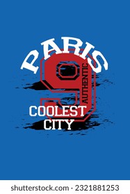 paris coolest city,t-shirt design fashion vector