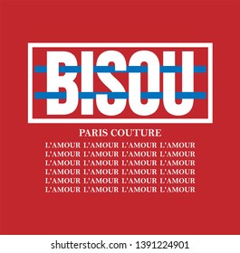 Paris Couture slogan for different apparel and T-shirt. - Vector 