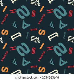 Paris creative pattern. Digital design for print, fabric, fashion or presentation.