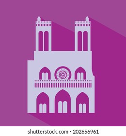Paris design over purple background, vector illustration