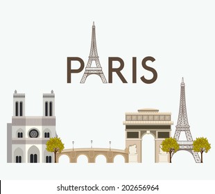 Paris design over white background, vector illustration