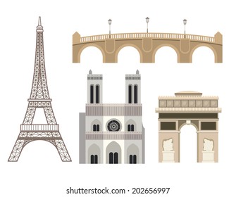 Paris design over white background, vector illustration