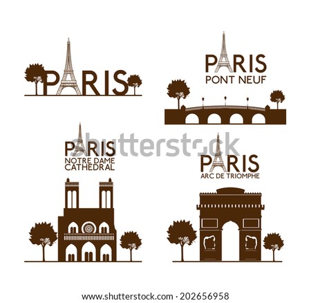 Paris design over white background, vector illustration