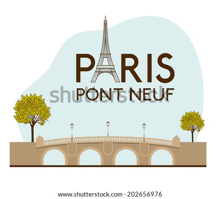 Paris design over white background, vector illustration