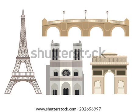 Paris design over white background, vector illustration