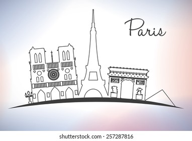 Paris design, vector illustration.