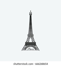 Paris Eiffel icon vector