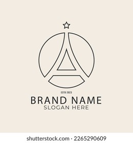ein Paris eiffelline-Logo-Design, Vektorgrafik