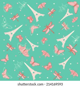Paris Eiffel Tower pattern.